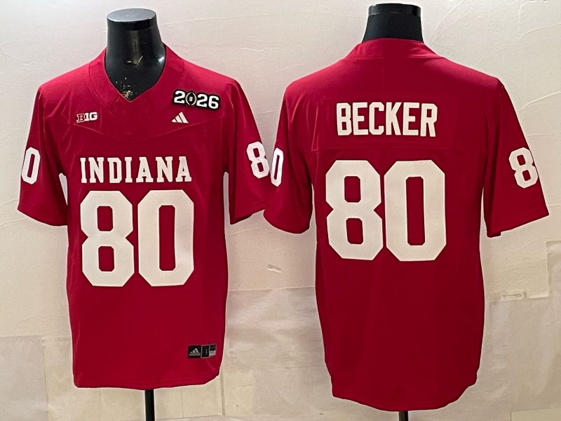 Men 2026 Ohio State Buckeyes #80 Becker Red Limited NCAA Jersey 078